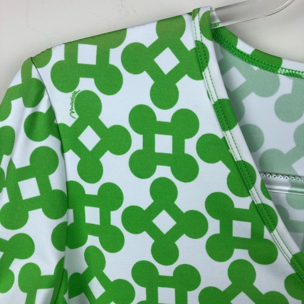 Melly M Green & White Patterned Stretchy Small S - Picture 2 of 6